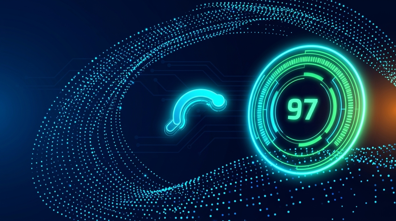 Website speed test tool abstract illustration, performance metrics visualization